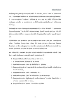 Evaluation du Cout du Tabagisme dans Une Societe Nationale