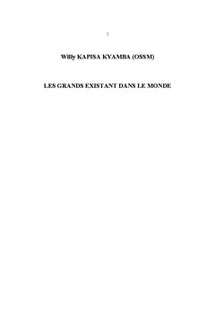 Les grands existants dans le monde