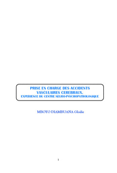 Prise en charge des AVC