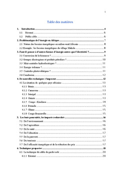 Electrification rurale en Afrique