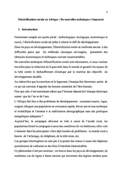 Electrification rurale en Afrique