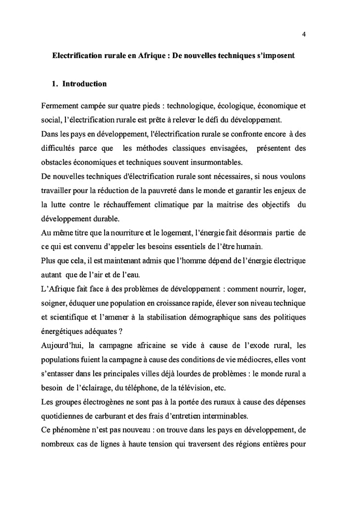 Electrification rurale en Afrique