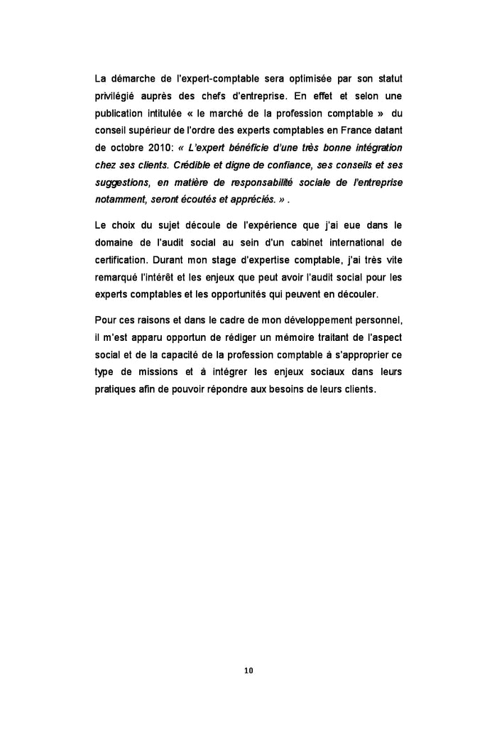 L'expert-comptable et la Responsabilité Sociale des Entreprises (RSE)