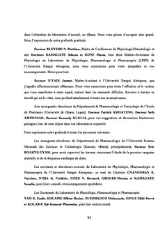 Pharmacologie et toxicologie d'extraits de Lophira lanceolata
