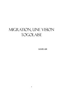 Migration, une vision togolaise