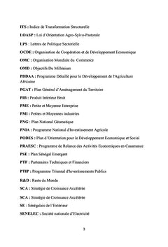 Le problème de la transition économique du Sénégal
