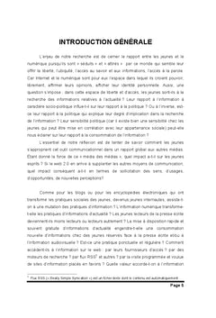 Transformations des pratiques informationnelles des jeunes Français