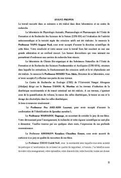 Activité antidiarrhéique de Spondias mombin chez les mammifères