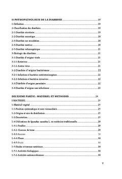 Activité antidiarrhéique de Spondias mombin chez les mammifères
