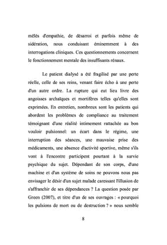 La qualité de la mentalisation chez les insuffisants rénaux chroniques