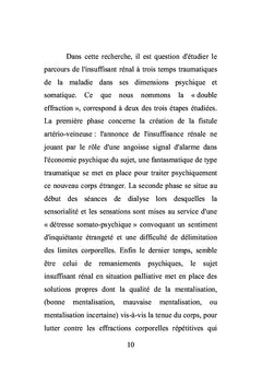 La qualité de la mentalisation chez les insuffisants rénaux chroniques