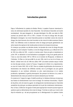 Crises de change : une analyse en termes de signaux d'alerte