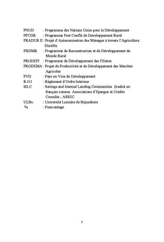 Étude du leadership dans les associations communautaires d'épargnes et crédits