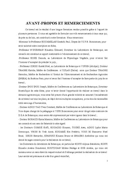 Etude floristique des adventices et effets de Rottboellia cochinchinen