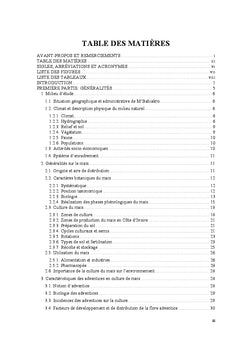 Etude floristique des adventices et effets de Rottboellia cochinchinen