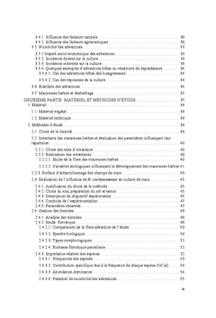 Etude floristique des adventices et effets de Rottboellia cochinchinen