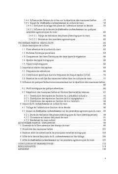 Etude floristique des adventices et effets de Rottboellia cochinchinen