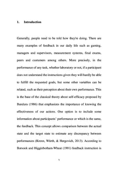 Great work and well-done: Examinig feedback effects on a laboratory