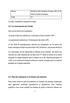 Evaluation comparative des resultats des eleves au Mali