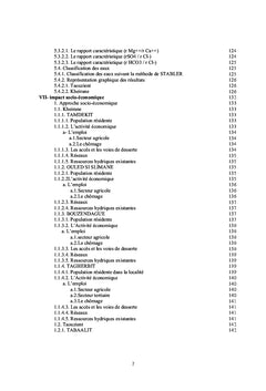 Hydrogéologie et impact socioéconomique