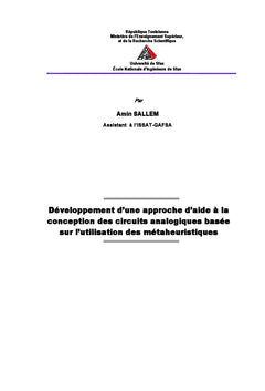 Conception Automatisee des Circuits Analogiques et Radiofrequences
