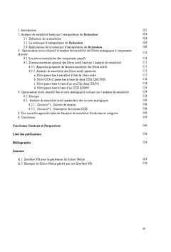 Conception Automatisee des Circuits Analogiques et Radiofrequences