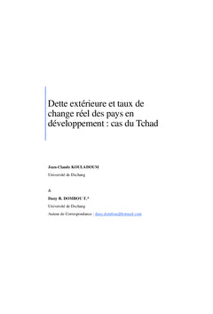 Dette extérieure et taux de change réel
