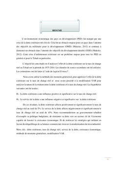 Dette extérieure et taux de change réel