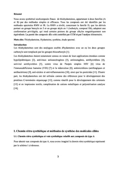 Synthèse et etude de quelques derives de la Thiohydantoines