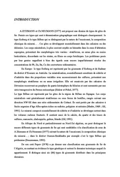 Les gisements de fer au NE Algérien en contexte géologique différent