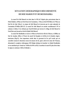 Les gisements de fer au NE Algérien en contexte géologique différent