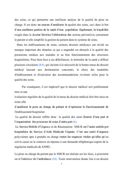 Évaluation de la tenue du dossier médical SMUR: Audit interne
