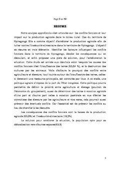 Conflits fonciers et leur impact sur la production agricole