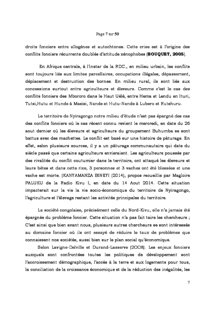 Conflits fonciers et leur impact sur la production agricole