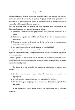 Conflits fonciers et leur impact sur la production agricole