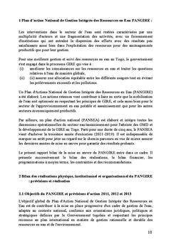 Gestion des ressources en eau au Togo