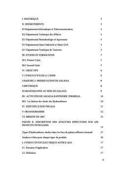 Évaluation des risques de Contamination des Hydrocarbures et actions