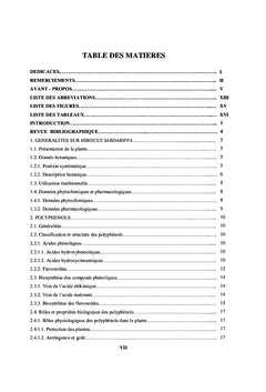 Phytochimie et activités biologiques d'Hibiscus sabdariffa (Malvaceae)