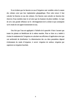 Les bases de l'irrigation