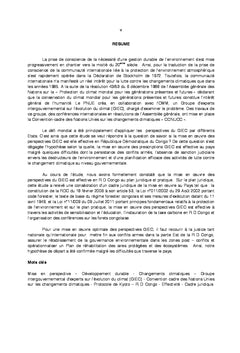 La mise en perspective des prescriptions du GIEC en RD Congo