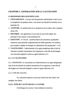 Connaissances, attitudes & pratique de gestantes face à la vaccination