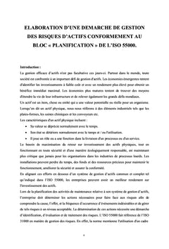 La gestion d'actifs physiques - ISO 55000 -
