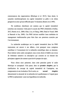 Capital immatériel et performance à l'export