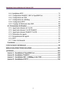 Simulation d'une architecture de Voix sur LTE