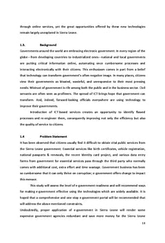 Accessing e-goverment risks, readiness and initiatives in Sierra Leone