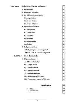 Résolution analytique et numérique en conduction d'une ailette