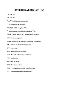 Interet de la scintigraphie parathyroïdienne de soustraction