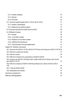 Études comparatives de l'extraction liquide-liquide