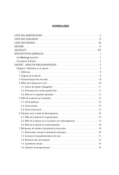 Tolérance à la salinité de quelques légumineuses fourragères