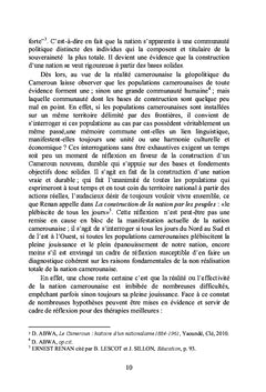 Le Cameroun: Une ou des Nations ? essai d' analyse geopolitique